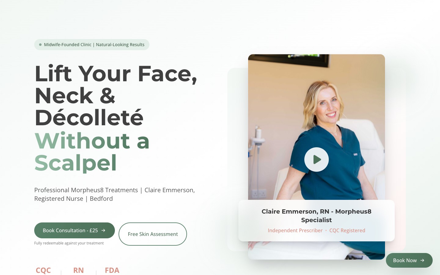 Morpheus8 Bedford landing page